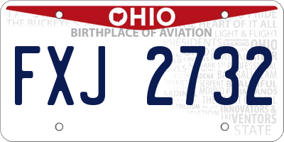OH license plate FXJ2732