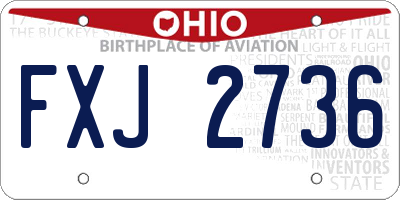 OH license plate FXJ2736