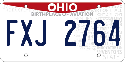 OH license plate FXJ2764