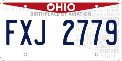 OH license plate FXJ2779