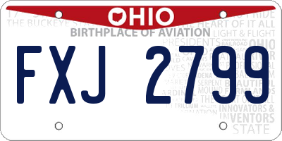 OH license plate FXJ2799