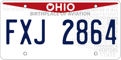 OH license plate FXJ2864