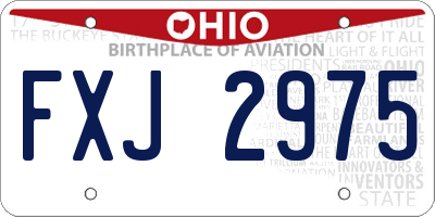 OH license plate FXJ2975