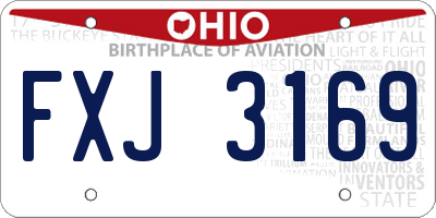 OH license plate FXJ3169