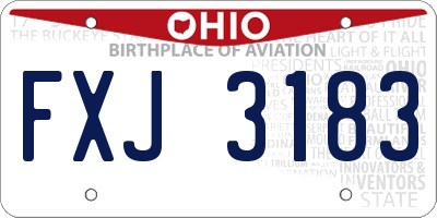 OH license plate FXJ3183