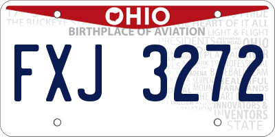 OH license plate FXJ3272