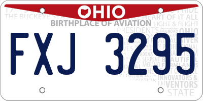 OH license plate FXJ3295