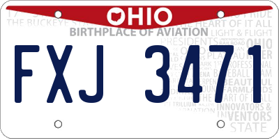 OH license plate FXJ3471