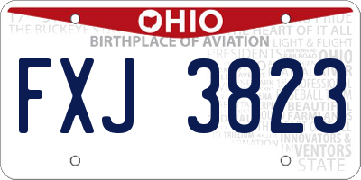 OH license plate FXJ3823
