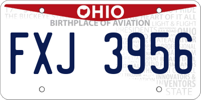 OH license plate FXJ3956