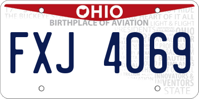 OH license plate FXJ4069