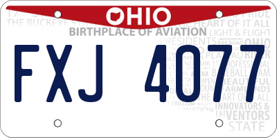 OH license plate FXJ4077