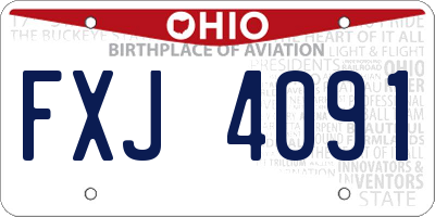 OH license plate FXJ4091