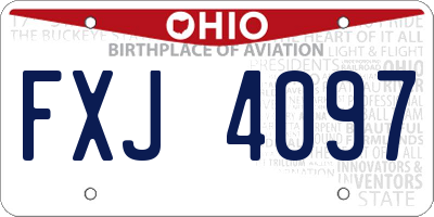 OH license plate FXJ4097