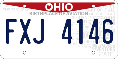 OH license plate FXJ4146