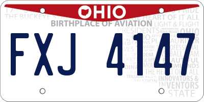 OH license plate FXJ4147