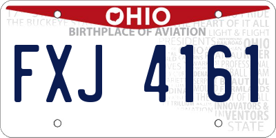 OH license plate FXJ4161