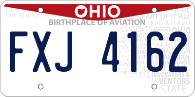 OH license plate FXJ4162