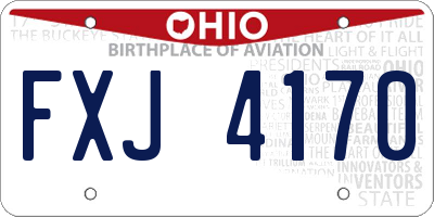 OH license plate FXJ4170