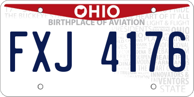 OH license plate FXJ4176