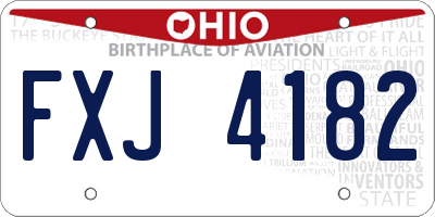 OH license plate FXJ4182