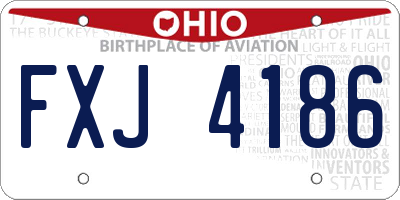 OH license plate FXJ4186