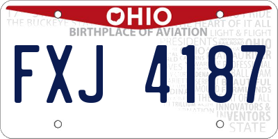 OH license plate FXJ4187