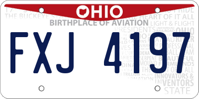 OH license plate FXJ4197
