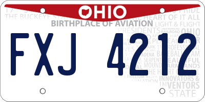 OH license plate FXJ4212