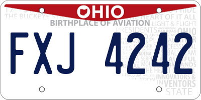 OH license plate FXJ4242