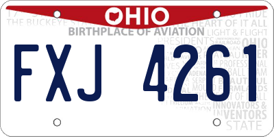 OH license plate FXJ4261
