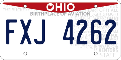 OH license plate FXJ4262