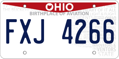 OH license plate FXJ4266