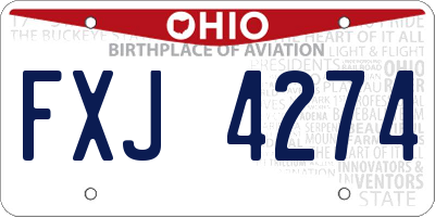 OH license plate FXJ4274