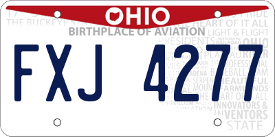 OH license plate FXJ4277