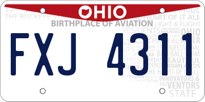 OH license plate FXJ4311