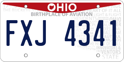 OH license plate FXJ4341