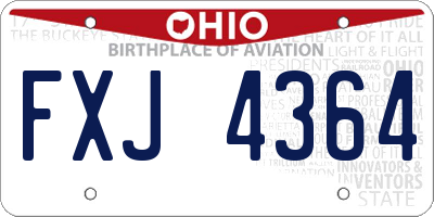 OH license plate FXJ4364