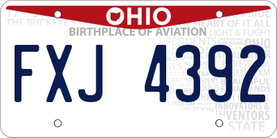 OH license plate FXJ4392