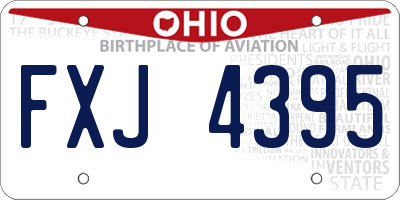 OH license plate FXJ4395