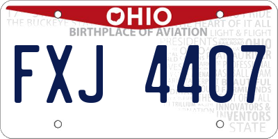 OH license plate FXJ4407