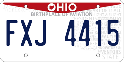 OH license plate FXJ4415