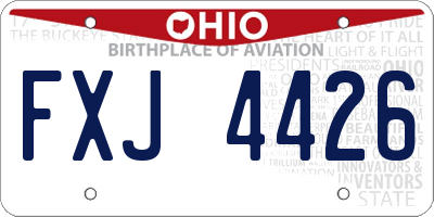 OH license plate FXJ4426