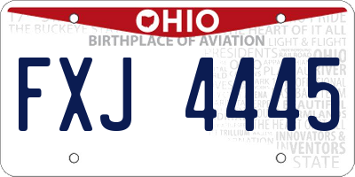 OH license plate FXJ4445