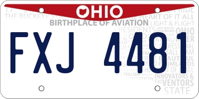 OH license plate FXJ4481