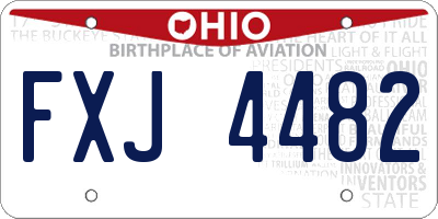 OH license plate FXJ4482