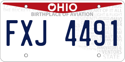 OH license plate FXJ4491