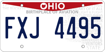 OH license plate FXJ4495