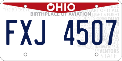 OH license plate FXJ4507
