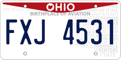 OH license plate FXJ4531